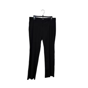 Gucci Black Wool Silk Flat Straight Trouser Pants Size 44